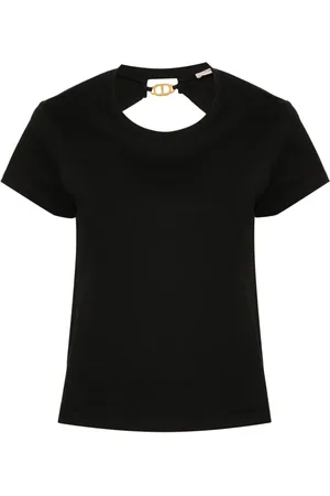 Twin-Set Cut-out-detail cotton T-shirt