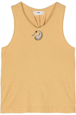 Muller Of Yoshiokubo Twist-detailing cotton tank top