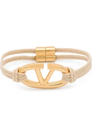 Valentino triple crystal VLOGO bracelet - Black