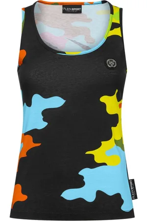 Philipp Plein Camouflage-print cotton tank top