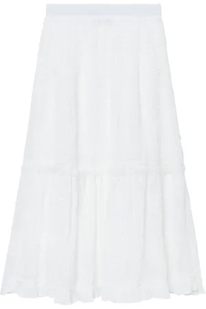 tout a coup Ruffle-detail tiered midi skirt