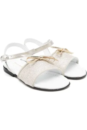 MONTELPARE TRADITION Glitter-detail leather sandals