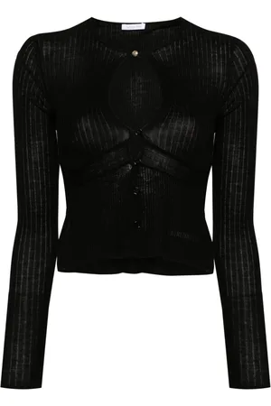 Patrizia Pepe Ribbed-knit wool cardigan
