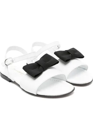 MONTELPARE TRADITION Bow-detail leather sandals