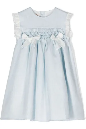 LA STUPENDERIA Bow-detail linen dress