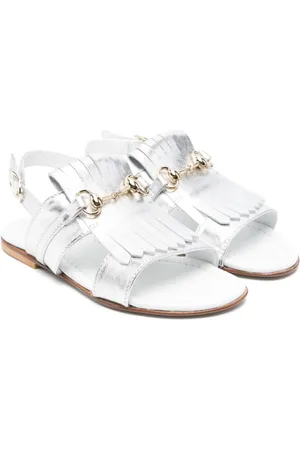 MONTELPARE TRADITION Fringed leather sandals