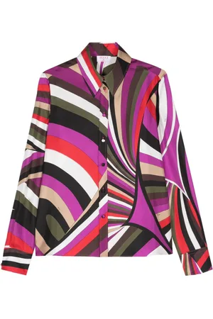Puccini Iride-print silk shirt