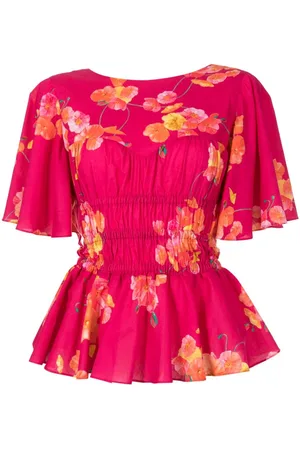 Isolda Papoula floral-print cotton blouse