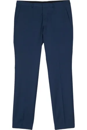 HUGO BOSS Pressed-crease tapered trousers