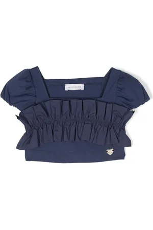 MONNALISA Draped-detail crop top