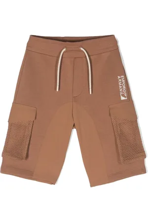 Emporio Armani Logo-embroidered cargo shorts