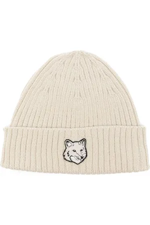 Maison Kitsuné Bold Fox Head ribbed beanie