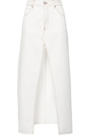 Pinko Embroidered denim skirt