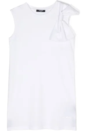 Balmain Bow-detail cotton minidress