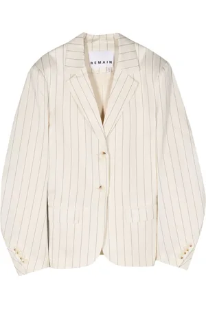 REMAIN Drapy pinstriped single-breasted blazer