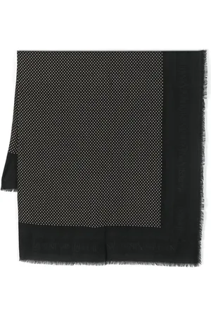 Saint Laurent Polka-dot jacquard scarf