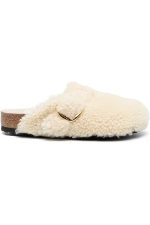 Birkenstock Boston buckled platform slides