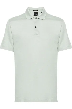 HUGO BOSS Press mélange-effect polo shirt