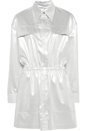 Pinko Metallic-finish shirt dress