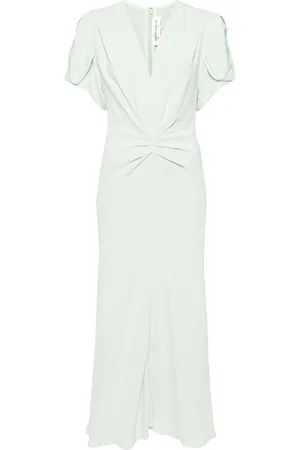 Victoria Beckham Ruched-detail midi dress