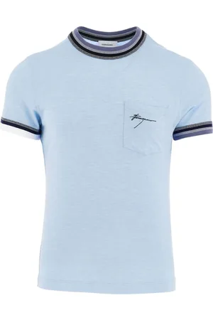 Salvatore Ferragamo Stripe-tipping jersey T-shirt