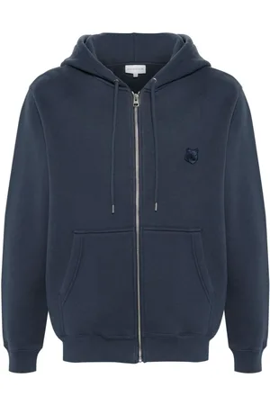 Maison Kitsuné Fox-appliqu?? zipped hoodie