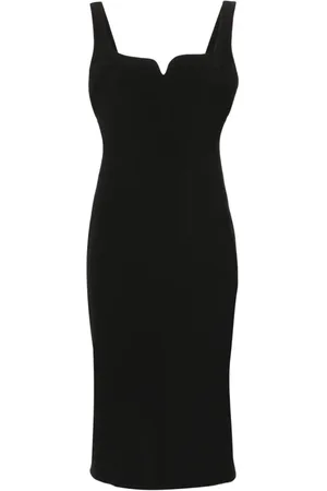 Victoria Beckham Zip-up crepe midi dress