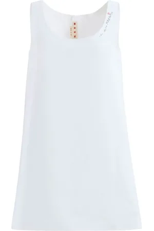 Marni Logo-embroidered cotton minidress