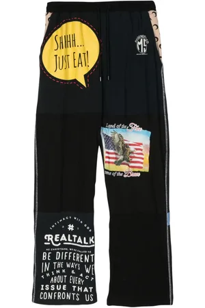 Marine Serre Patchwork cotton trousers