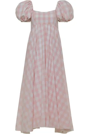 Azeeza Rory gingham midi dress