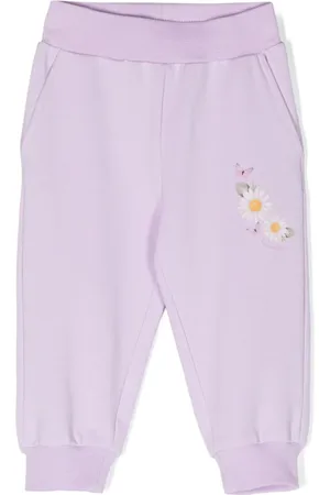 MONNALISA Floral-print track trousers