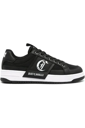 Roberto Cavalli Logo-embossed panelled sneakers
