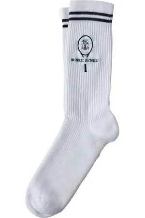 Brunello Cucinelli Logo-embroidered socks