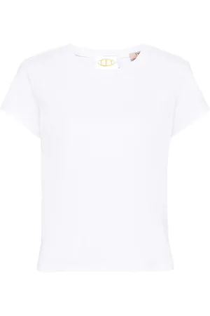 Twin-Set Logo-plaque cotton T-shirt