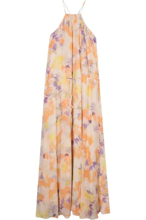Patrizia Pepe Abstract-pattern logo-plaque dress