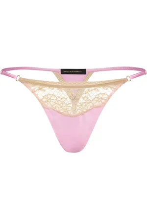 Kiki de Montparnasse Tiered lace-trim thong
