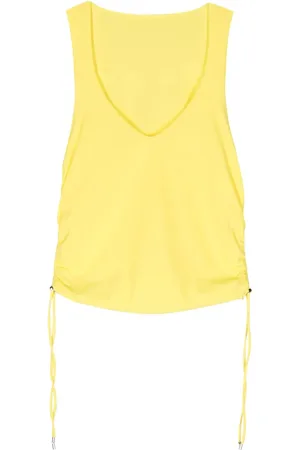 Patrizia Pepe Ruched V-neck crop top