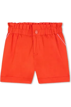 Kenzo Logo-embroidered cotton shorts