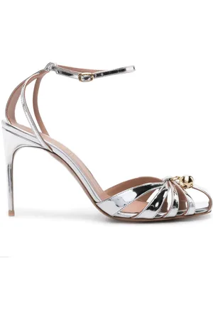 MALONE SOULIERS Azzurra 90mm metallic sandals