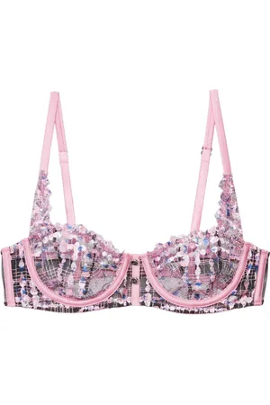 FLEUR DU MAL Gabrielle embroidered balconette bra