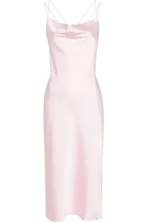 ROTATE Satin midi slip dress