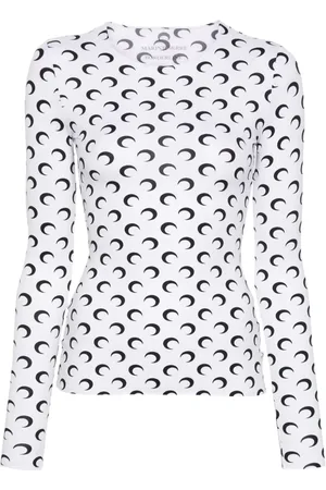 Marine Serre Crescent Moon-print T-shirt