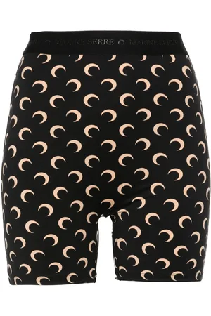 Marine Serre Crescent Moon-print shorts