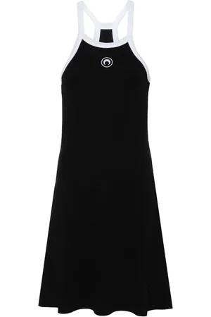Marine Serre Crescent Moon-embroidered mini dress