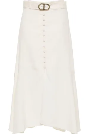 Twin-Set Flared belted skirt