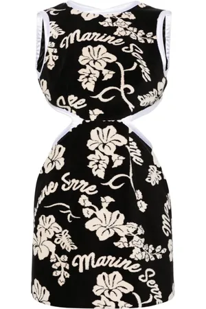 Marine Serre Jacquard Towels minidress