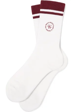 Sporty & Rich Logo-embroidered cotton socks