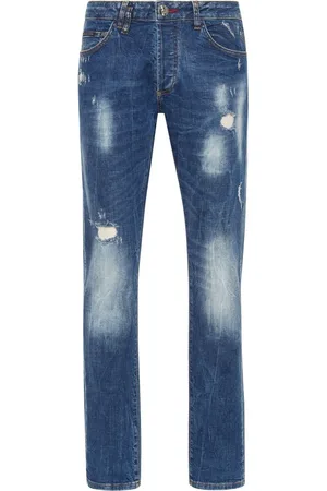 Philipp Plein Lion Circus mid-rise slim-fit jeans