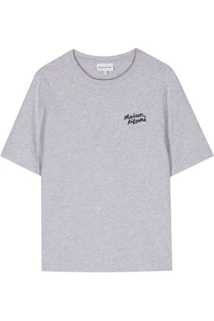 Maison Kitsuné Logo-embroidered cotton T-shirt
