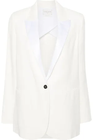 FORTE FORTE Single-breasted linen blazer